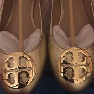 Gold Tory Burch Flat